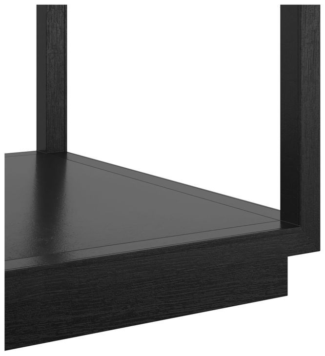 Glaze Onyx Square Glass Top End Table