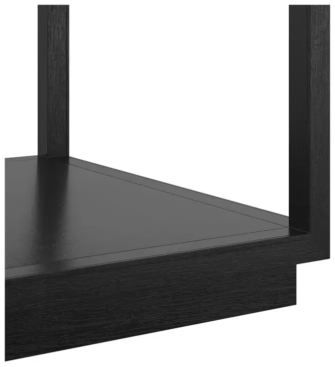Glaze Onyx Square Glass Top End Table
