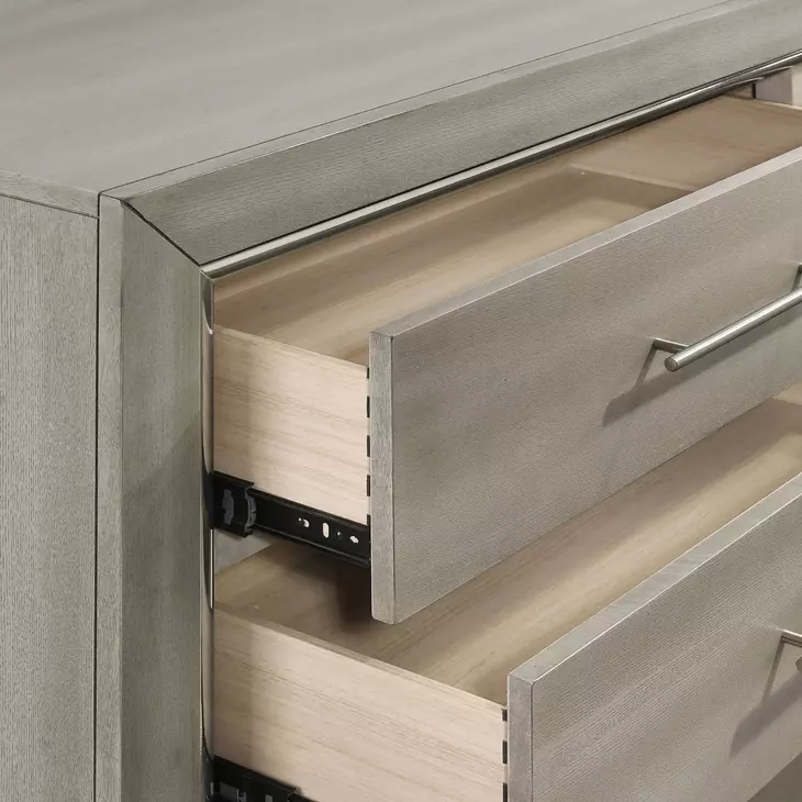 Lennox Gray 2 Drawer Nightstand