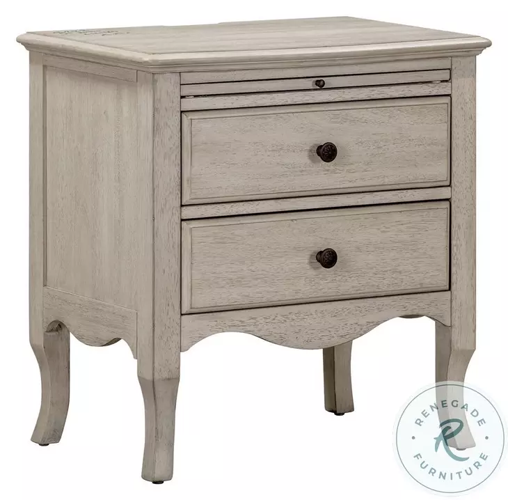 Provence Linen 2 Drawer Nightstand