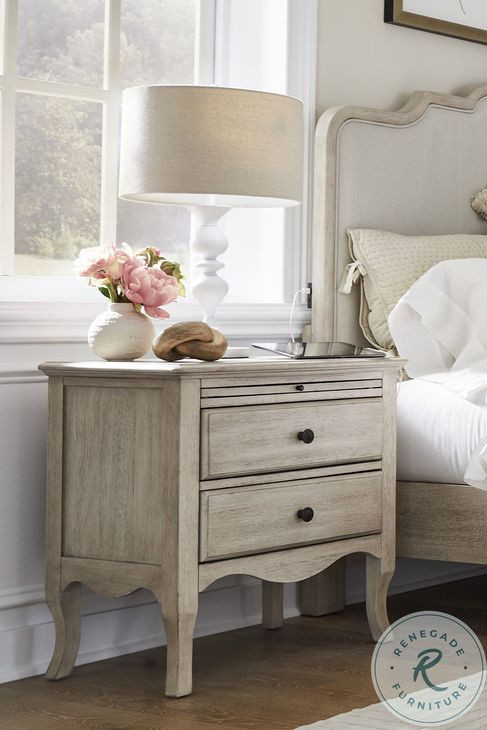 Provence Linen 2 Drawer Nightstand