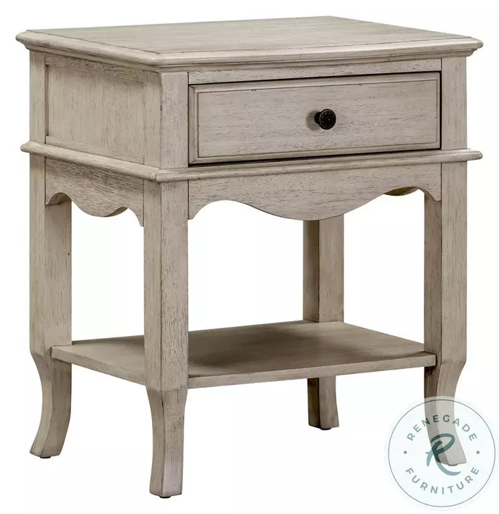 Provence Linen 1 Drawer Nightstand