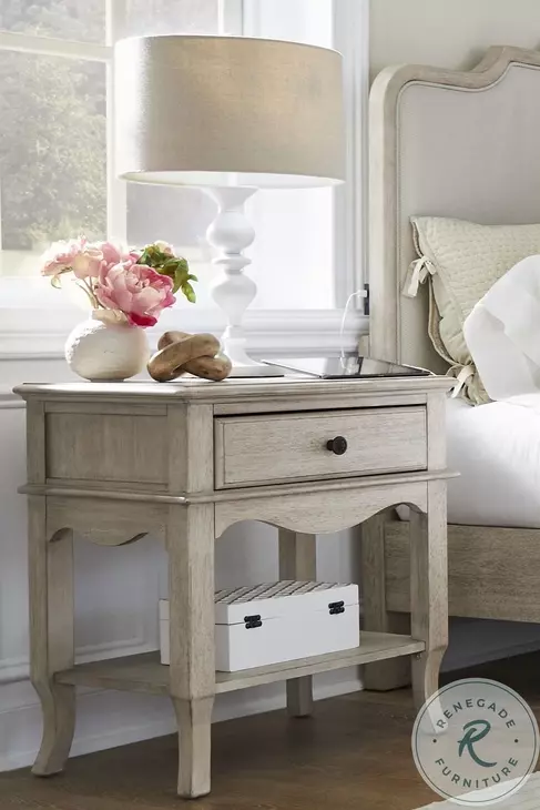 Provence Linen 1 Drawer Nightstand