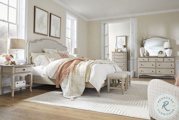 Provence Linen 1 Drawer Nightstand