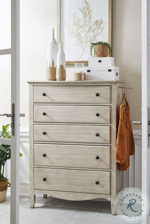 Provence Linen 5 Drawer Chest