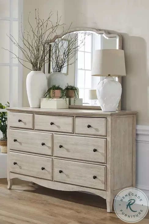Provence Linen Landscape Arch Bedroom Mirror