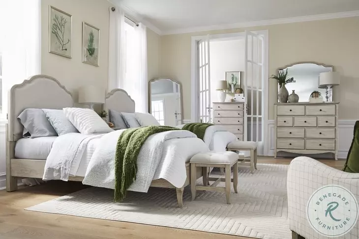 Provence Linen Upholstered Bed Bench