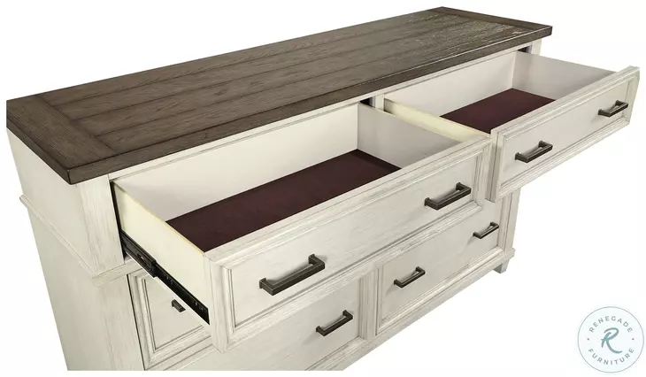 Aspenhome Caraway Aged Ivory Dresser