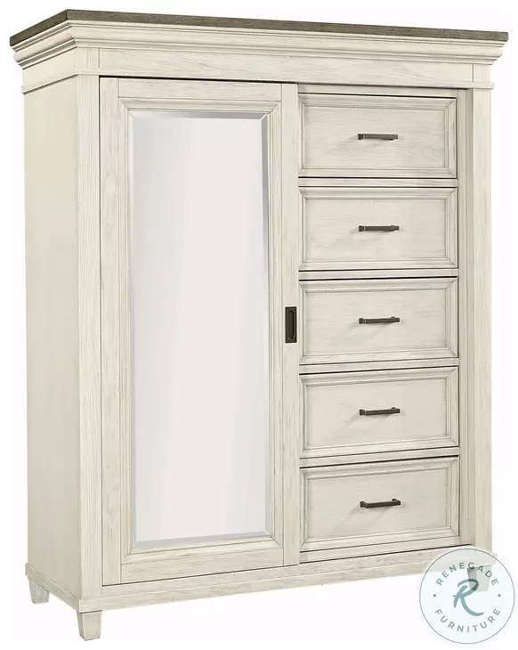 Caraway Aged Ivory Sliding Door Chest