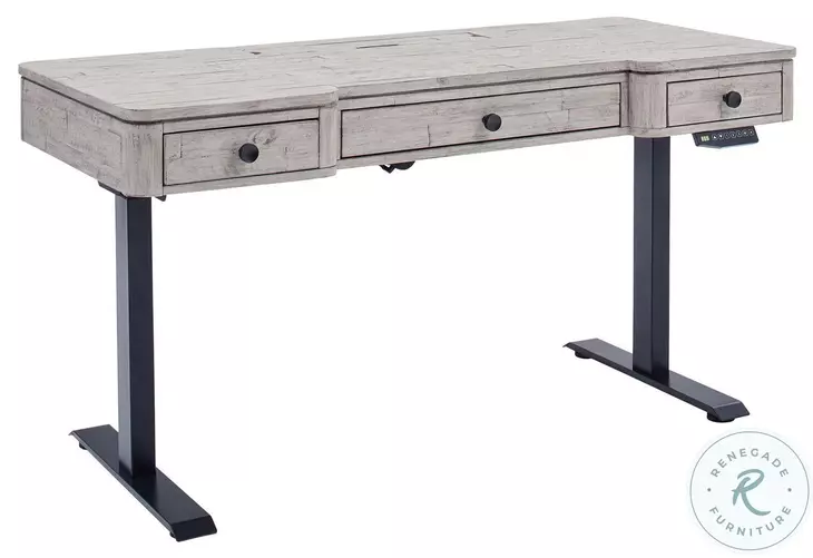 Zane Parchment 60" Lift Desk with USB Charging