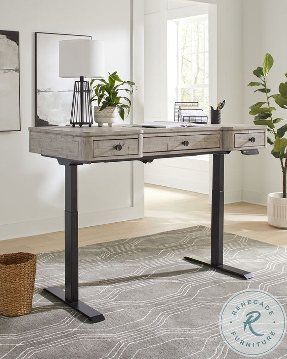 Zane Parchment 60" Lift Desk with USB Charging