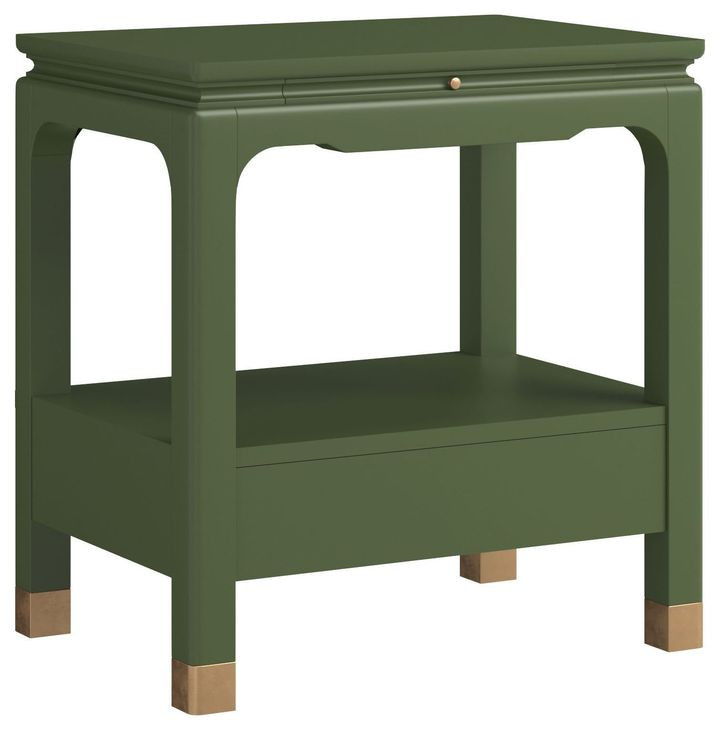 Eave Darkened Sage Bedside Table