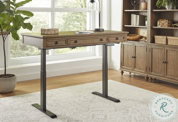 Hensley Honey 60" Lift Desk with USB Charging