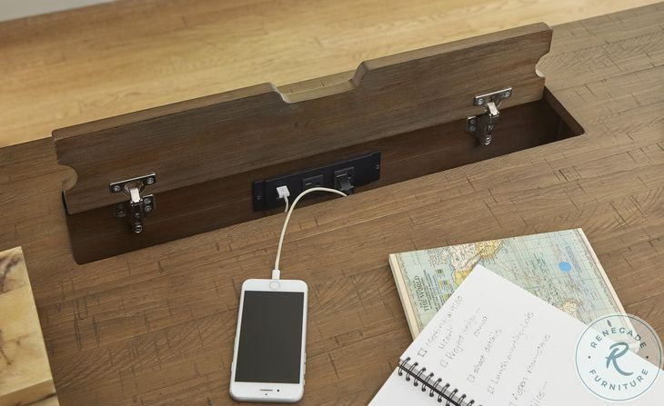 Hensley Honey 60" Lift Desk with USB Charging