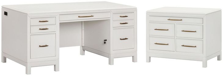 Alexander White 66" Executive Home Office Set
