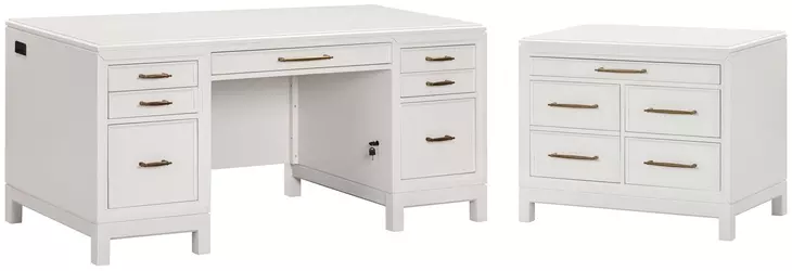 Alexander White 66" Executive Home Office Set