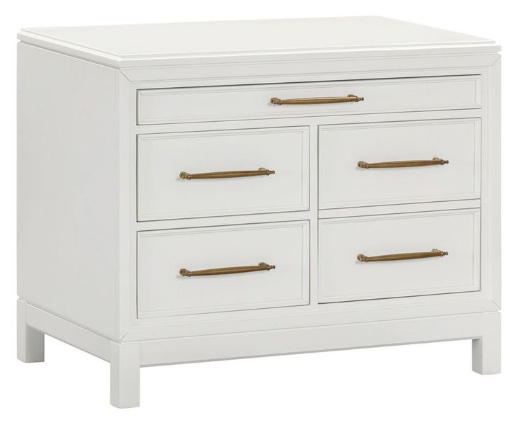 Alexander White Workstation 5 Drawer Combo File Cabinet