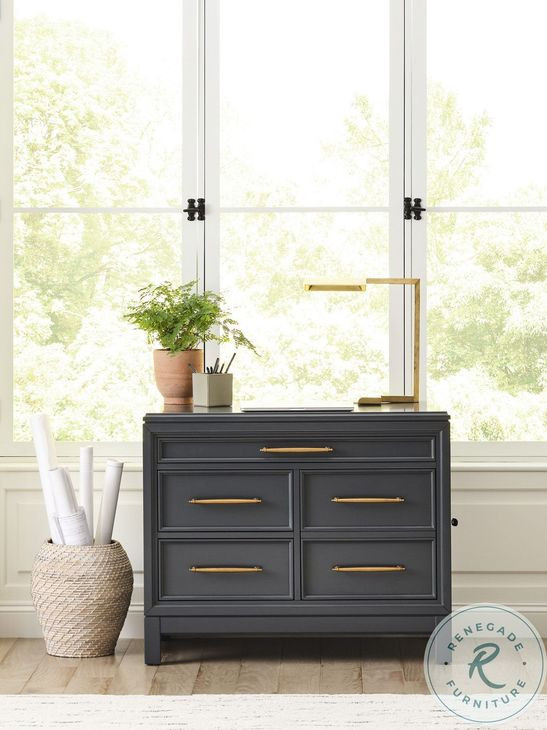 Alexander Midnight Workstation 4 Drawer Combo File Cabinet