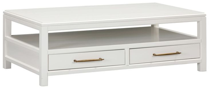 Alexander White Rectangular Cocktail Table