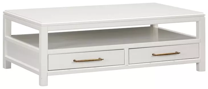 Alexander White Rectangular Cocktail Table