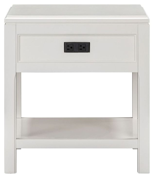 Alexander White Rectangular End Table