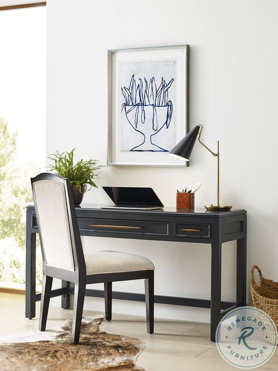 Alexander Midnight Rectangular Sofa Table and Writing Desk with 3 Drawers