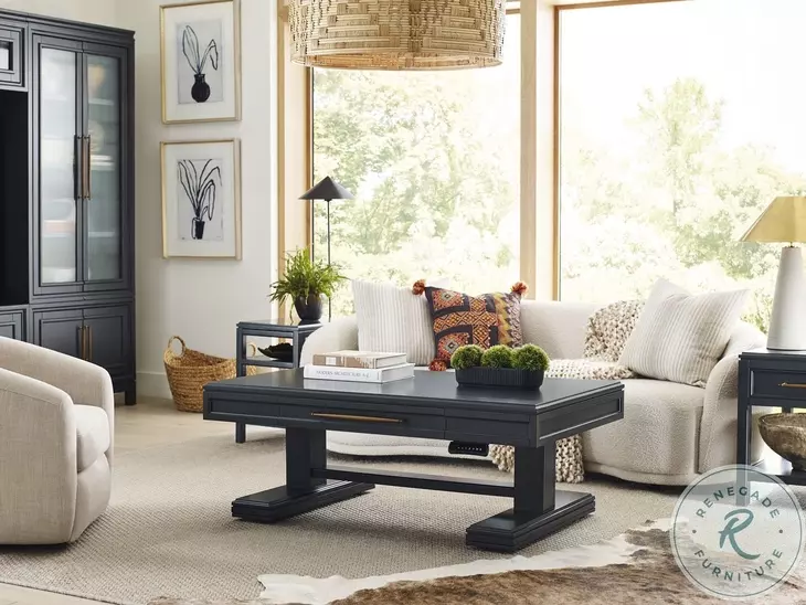 Alexander Midnight Liv360 Adjustable Rectangular Cocktail Table