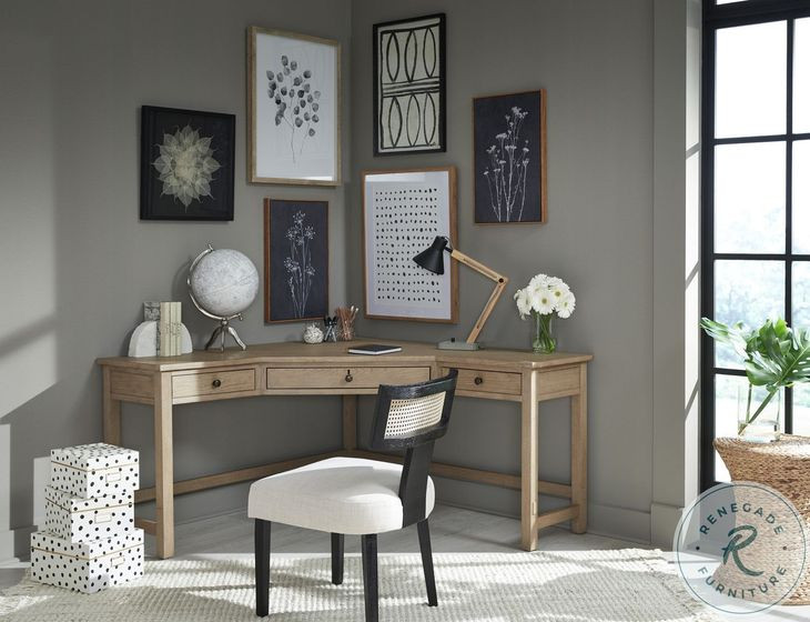 Emerson Light Elm 60" Corner Desk