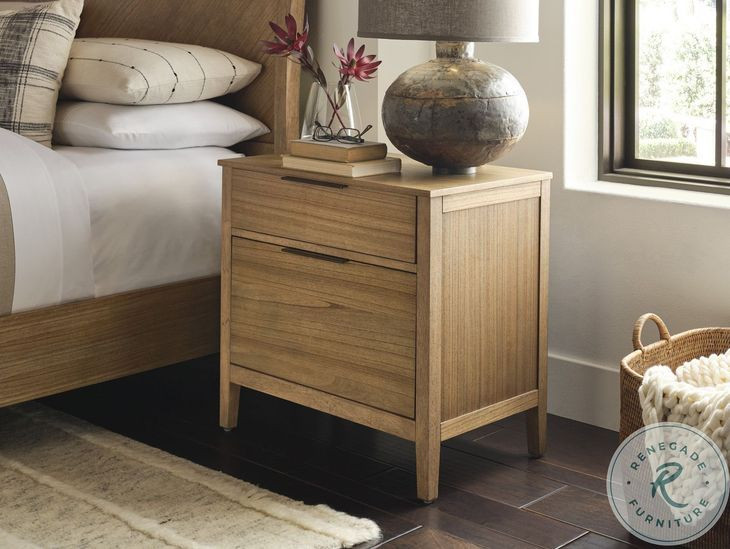 Cyrus Almond Bisque 2 Drawer Nightstand