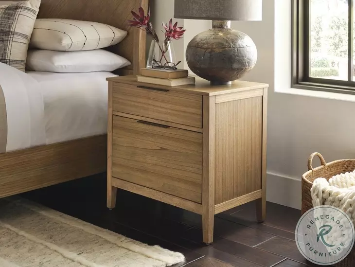 Cyrus Almond Bisque 2 Drawer Nightstand