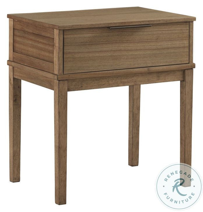 Cyrus Almond Bisque 1 Drawer Nightstand