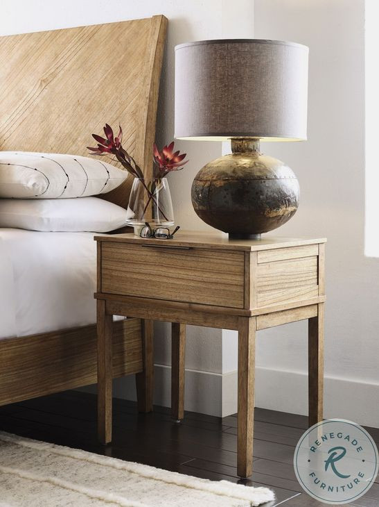 Cyrus Almond Bisque 1 Drawer Nightstand