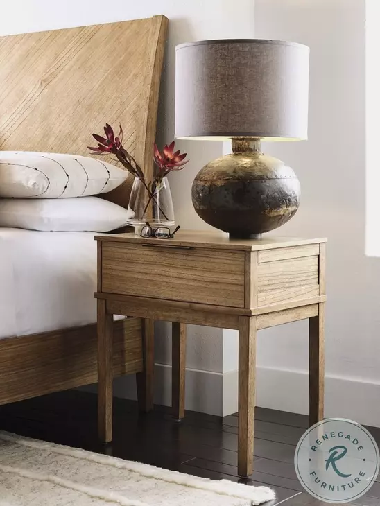 Cyrus Almond Bisque 1 Drawer Nightstand