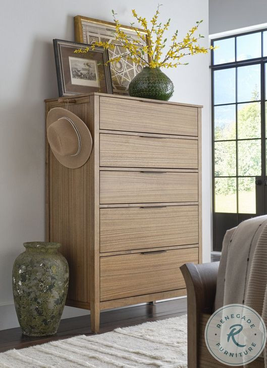 Cyrus Almond Bisque 5 Drawer Chest