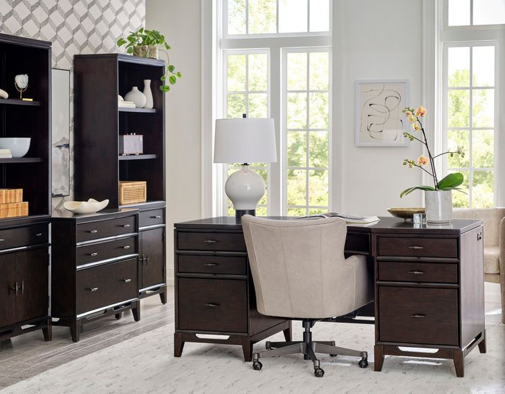 Sutton French Roast 66" Executive Home Office Set