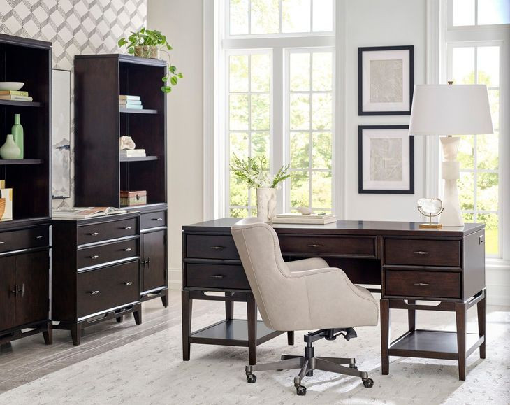 Sutton French Roast Workstation 3 Drawer Combo File Cabinet