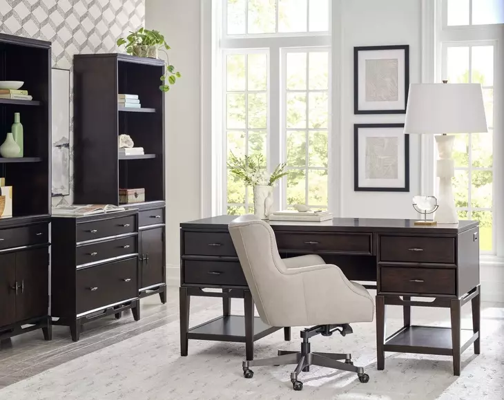 Sutton French Roast Workstation 3 Drawer Combo File Cabinet