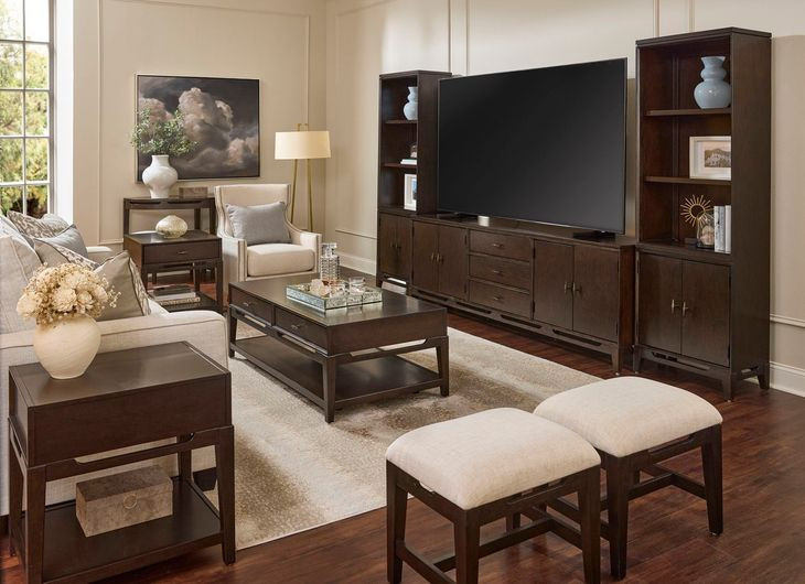 Sutton French Roast Rectangular Cocktail Table