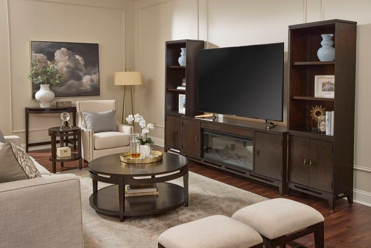 Sutton French Roast Round Cocktail Table