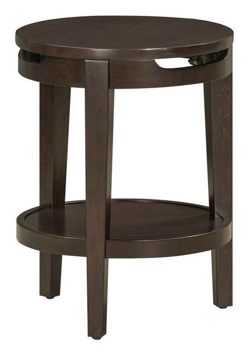 Sutton French Roast Round Accent Table