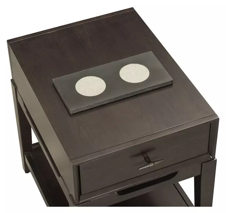 Sutton French Roast Rectangular Chairside Table