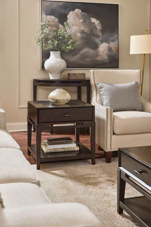 Sutton French Roast Square End Table