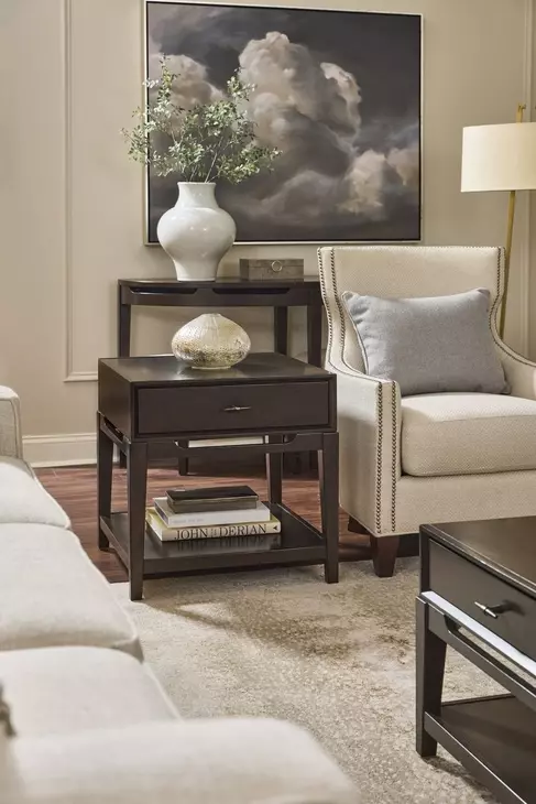 Sutton French Roast Square End Table
