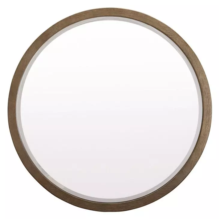 Olivia Sunkissed Beige Round Dresser Mirror