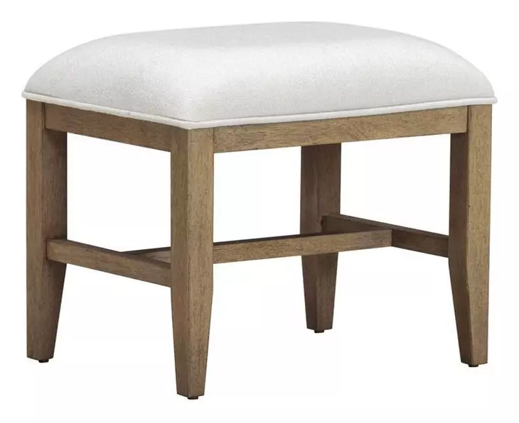 Olivia White Upholstered Bed Bench
