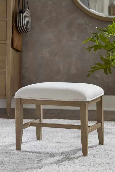 Olivia White Upholstered Bed Bench