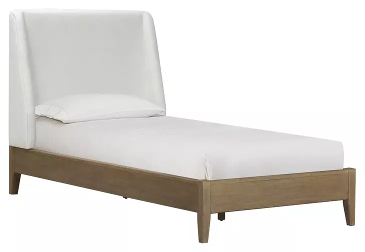 Olivia Sunkissed Beige Twin Upholstered Platform Bed