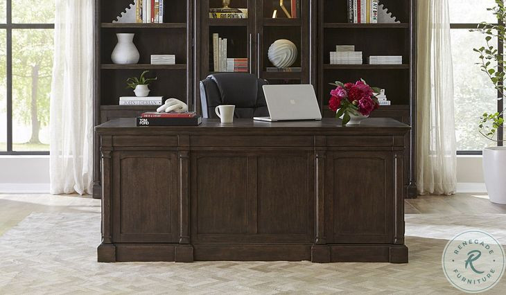 Jackson Turkish Coffee 72" Executive Desk and USB Charging