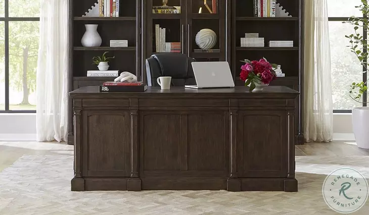 Jackson Turkish Coffee 72" Executive Desk and USB Charging