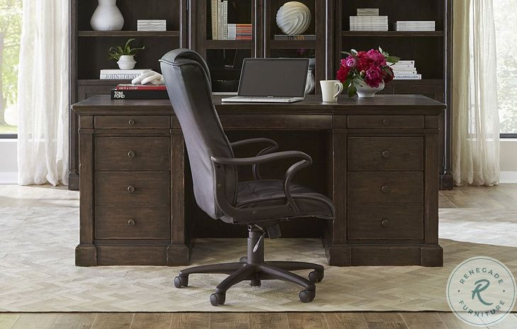 Jackson Turkish Coffee 72" Executive Desk and USB Charging